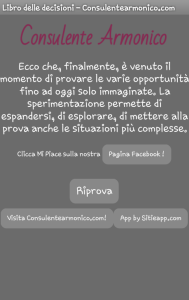 libro delle decisioni  Android cambiare vita consulente armonico